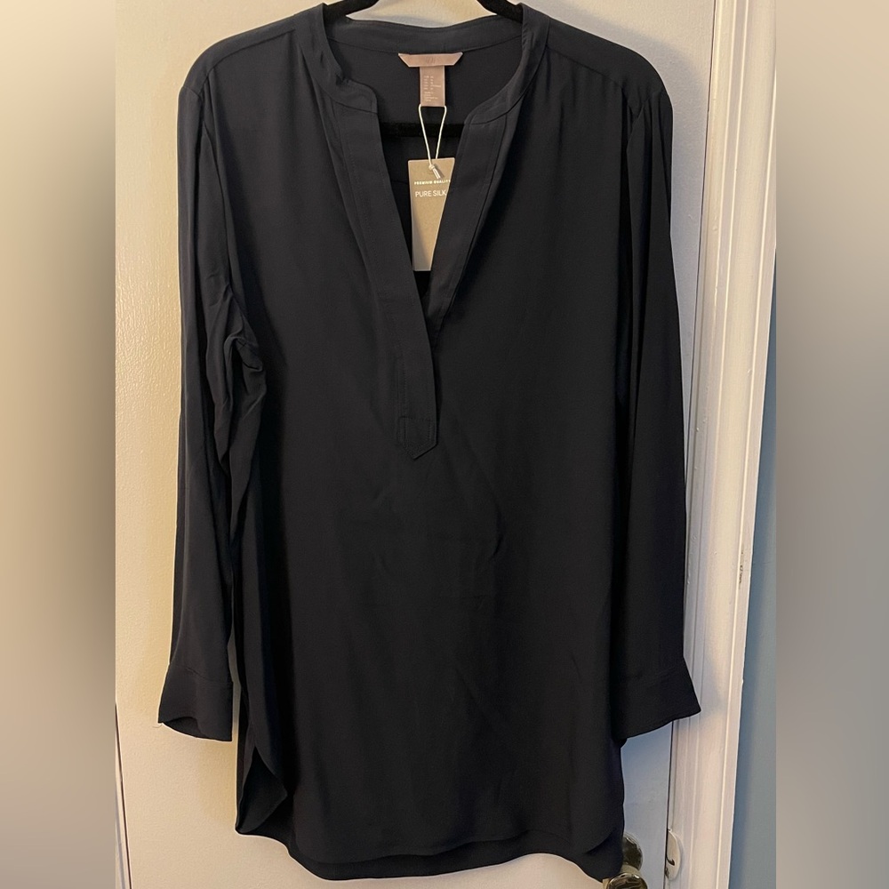 Navy Long Sleeve Women's Top